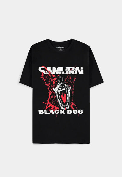 Cyberpunk 2077 - Black Dog Samurai Album Art Men's Short Sleeved T-shirt