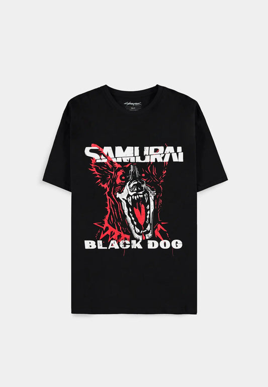 Cyberpunk 2077 - Black Dog Samurai Album Art Men's Short Sleeved T-shirt