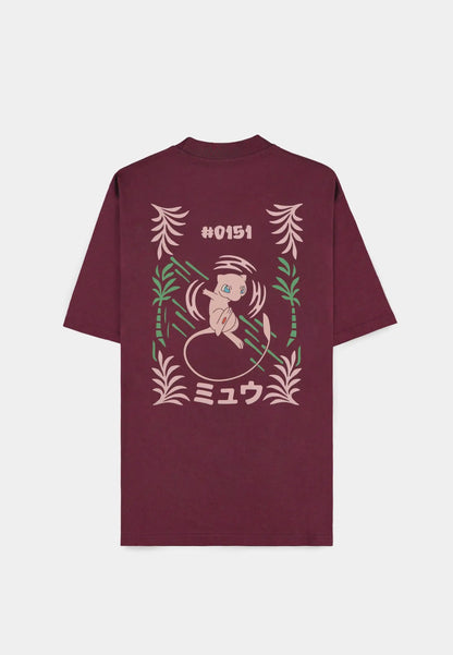 Pokémon - Bordeaux Mew Short Sleeved T-shirt (Loose fit)