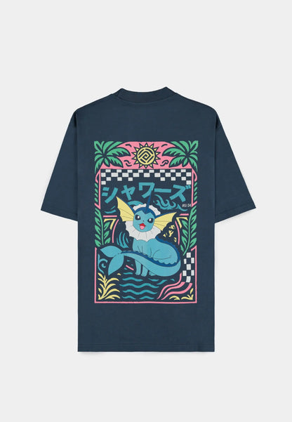 Pokémon - Navy Vaporeon Short Sleeved T-shirt (Loose fit)