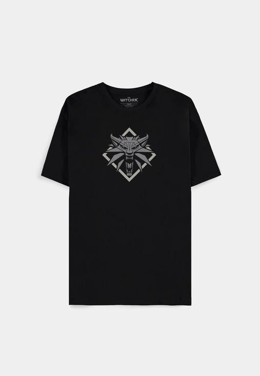 The Witcher Men's Short Sleeved T-shirt Wolf Emblem