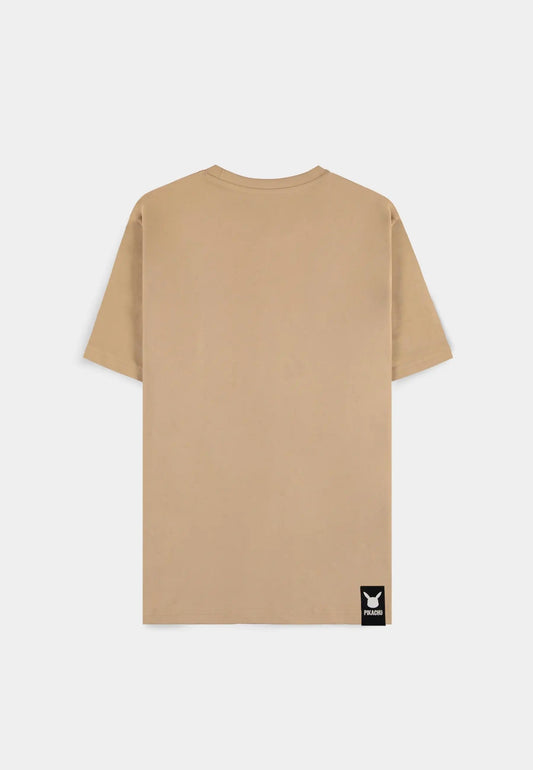 Pokémon - Beige Pikachu Line-art Men's Short Sleeved T-shirt
